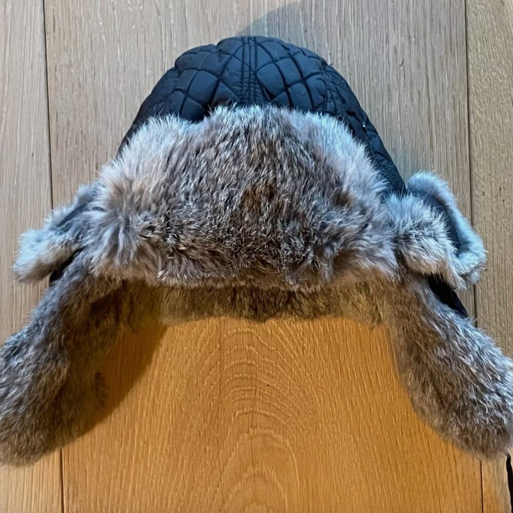 Fur trapper hat!  Saks Fifth Avenue
